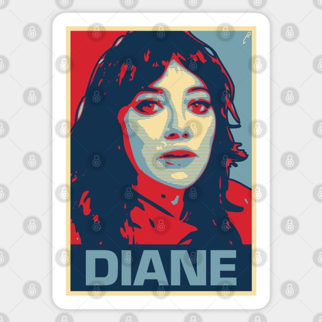 Diane Sticker by DAFTFISH